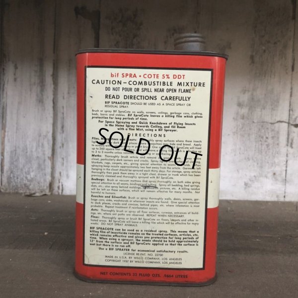 画像3: Vintage BIF Spra Cote Kills Quart Oil can (T563) 