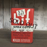 Vintage BIF Spra Cote Kills Quart Oil can (T563) 