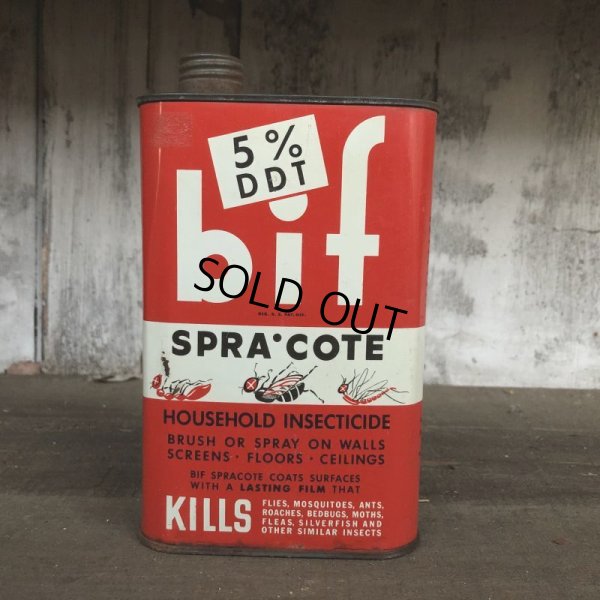 画像1: Vintage BIF Spra Cote Kills Quart Oil can (T563) 