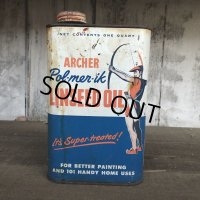 Vintage Archer Linseed Oil QT Can (T559) 