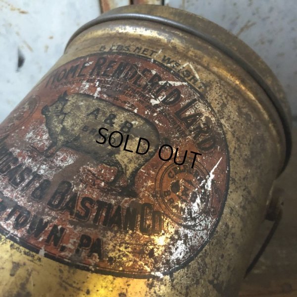 画像6: Vintage A&B BRAND Meats Lard Can 5 Lbs (T562)