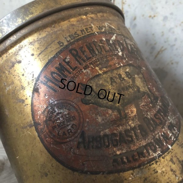 画像5: Vintage A&B BRAND Meats Lard Can 5 Lbs (T562)