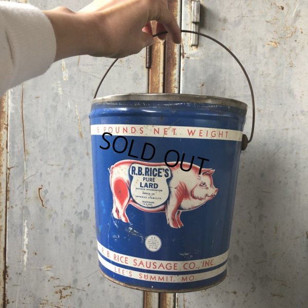 画像10: Vintage RICE's Lard Can 8 Pond (T560)