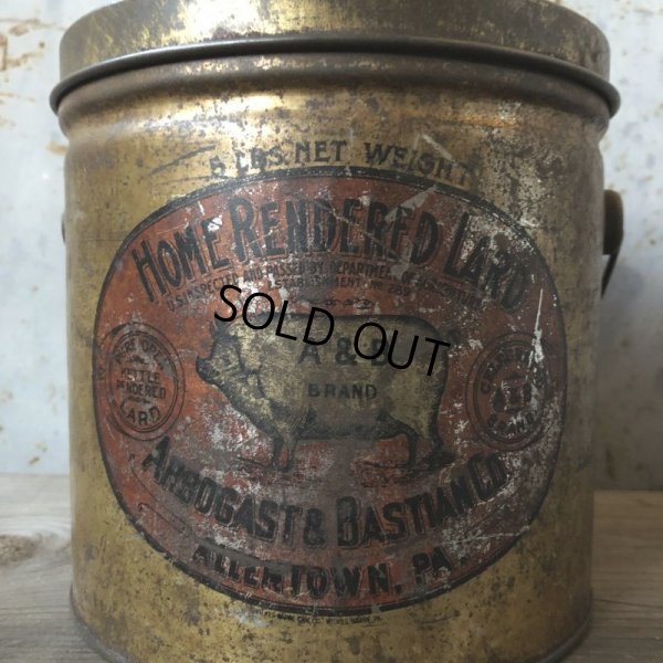 画像7: Vintage A&B BRAND Meats Lard Can 5 Lbs (T562)