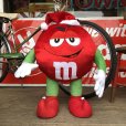 画像1: Vintage M&M's RED Santa Claus BIG plush doll (T575) (1)