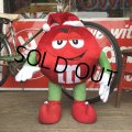 Vintage M&M's RED Santa Claus BIG plush doll (T575)