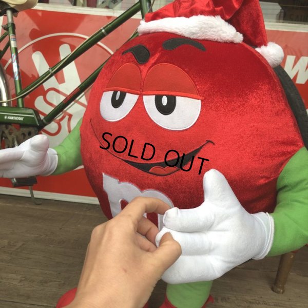 画像8: Vintage M&M's RED Santa Claus BIG plush doll (T575)