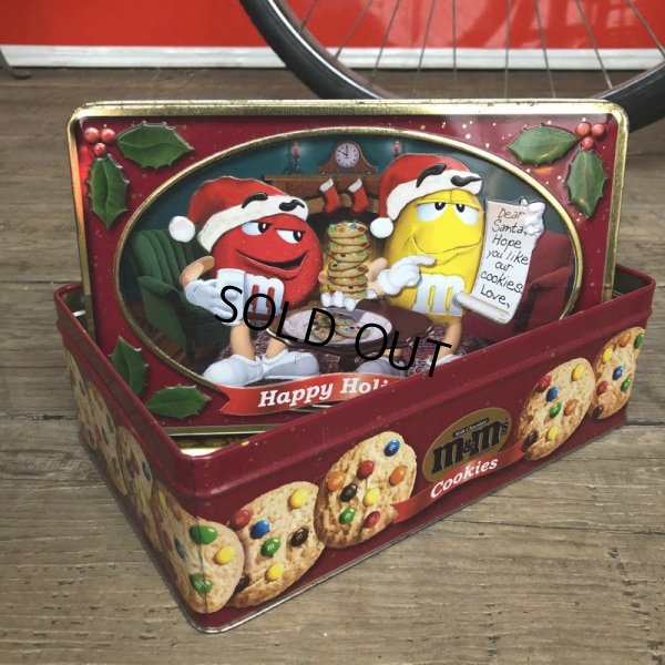 画像1: Vintage M&M's Tin Can Happy Holidays Cookies (T563)