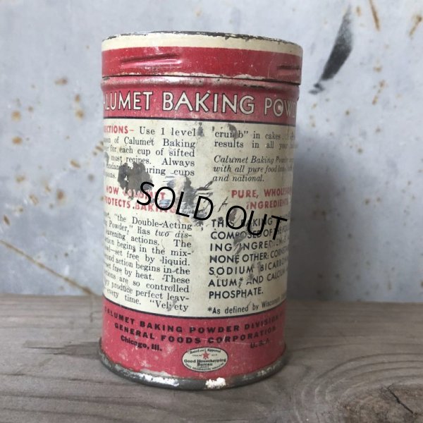 画像5: Vintage Calumet Baking Powder 4oz Trial Size Can (T592)