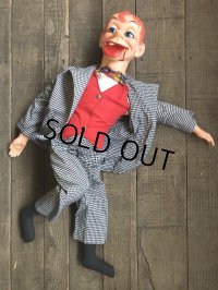 【SALE】 60s Vintage Mortimer Snerd Ventriloquist Doll 70cm (T580)