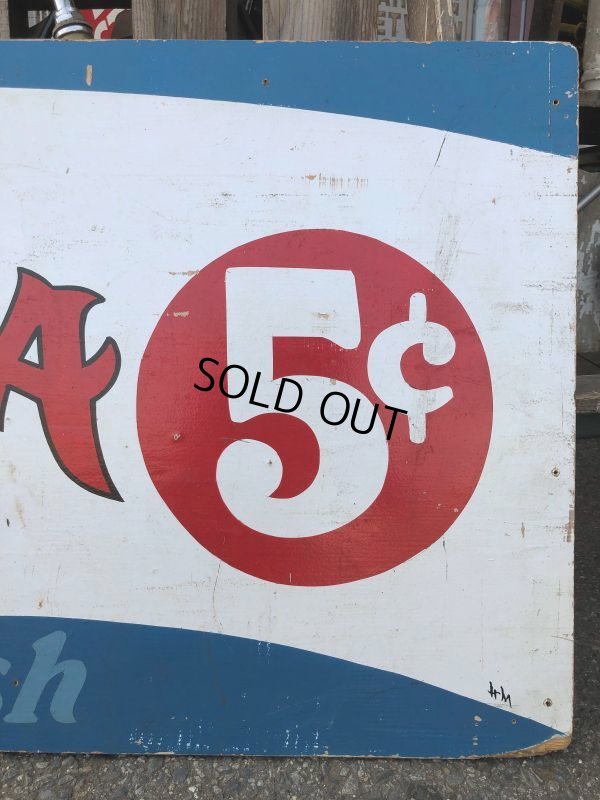 画像9: Vintage PEPSI Refresh drink 5¢ Wood Sign (T582)