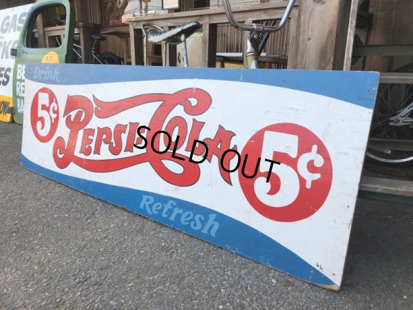 画像11: Vintage PEPSI Refresh drink 5¢ Wood Sign (T582)