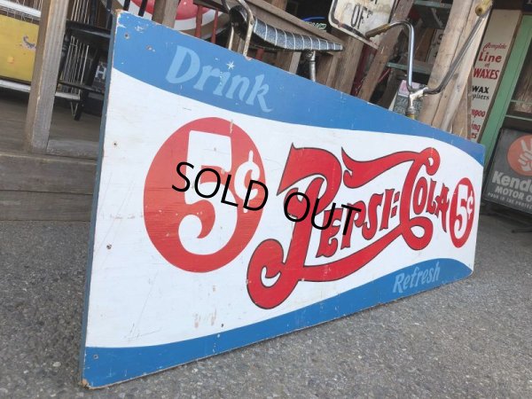 画像10: Vintage PEPSI Refresh drink 5¢ Wood Sign (T582)