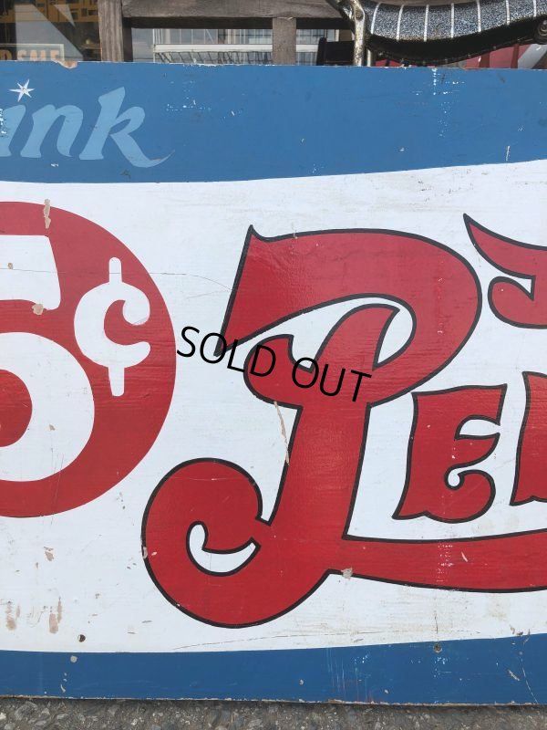 画像6: Vintage PEPSI Refresh drink 5¢ Wood Sign (T582)
