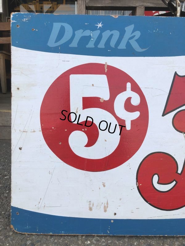 画像5: Vintage PEPSI Refresh drink 5¢ Wood Sign (T582)