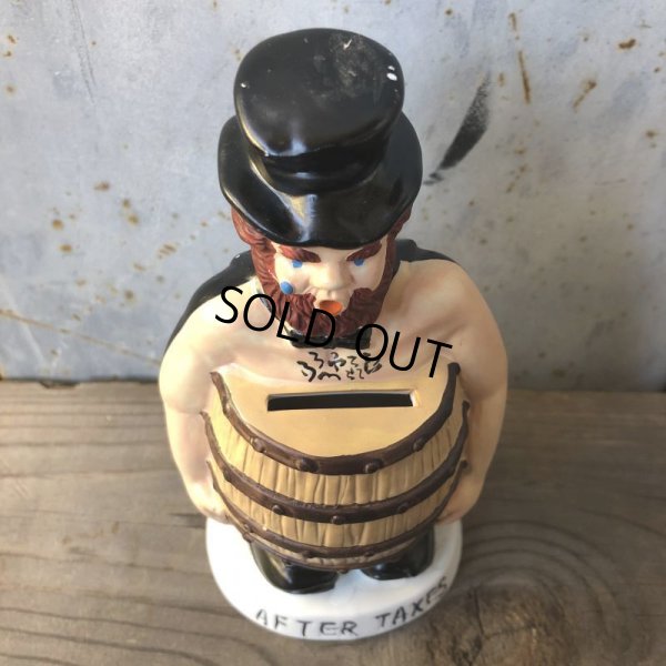 画像6: Vintage Before After Taxes Man Ceramic Statue Bank (T608)