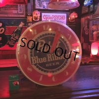 Vintage Pabst Blue Ribbon Beer Lighted Clock Sign (T609)