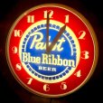 画像2: Vintage Pabst Blue Ribbon Beer Lighted Clock Sign (T609) (2)