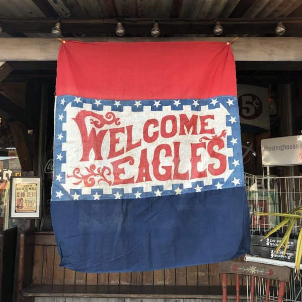 画像1: Vintage Store Display Eagle Stamps Welcome Banner (T613)  