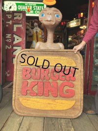 70s Vintage Burger King Old Logo Restauraunt Store Display Sign (T616)
