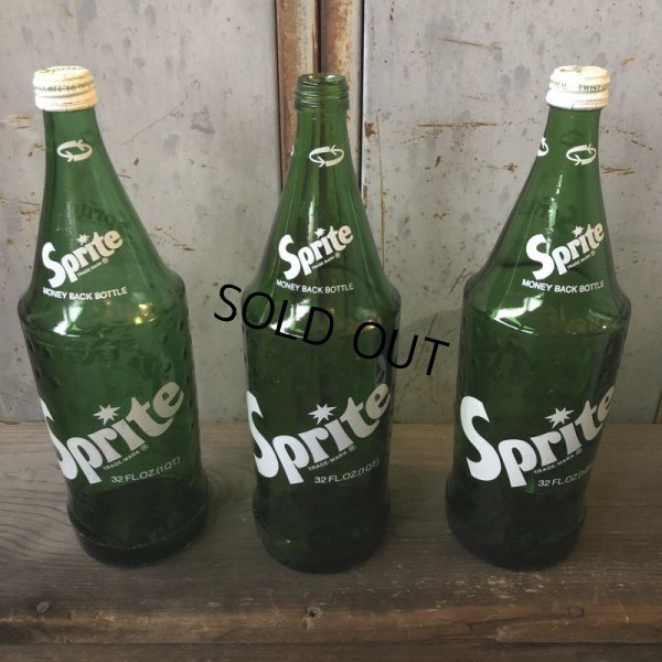 画像4: 70s Vintage Sprite Soda Green Glass Bottle 32FL OZ  (T614) 