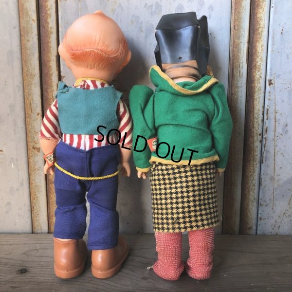 画像3: 50s Vintage Al Capp's Yokum family Mammy & Pappy Dogpatch Doll Set 35cm (T607)
