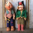 画像1: 50s Vintage Al Capp's Yokum family Mammy & Pappy Dogpatch Doll Set 35cm (T607) (1)