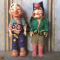 50s Vintage Al Capp's Yokum family Mammy & Pappy Dogpatch Doll Set 35cm (T607)