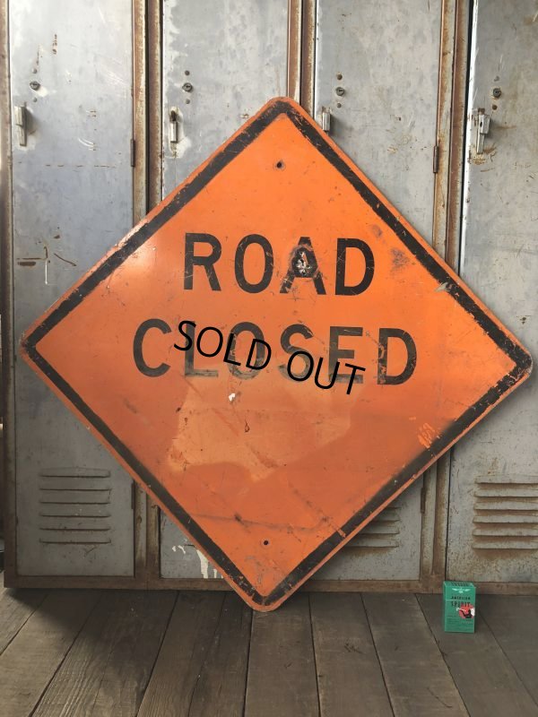 画像1: Vintage Road Sign ROAD CLOSED (T646)