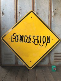 Vintage Road Sign CONGESTION (T622)