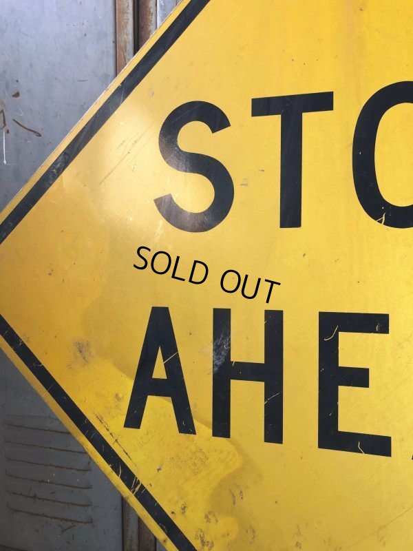 画像3: Vintage Road Sign STOP AHEAD (T652)