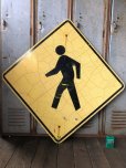 画像1: Vintage Road Sign CROSS WALK (T636) (1)