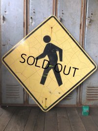 Vintage Road Sign CROSS WALK (T636)