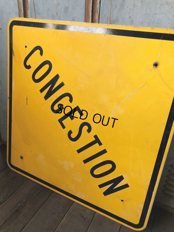 画像5: Vintage Road Sign CONGESTION (T622)