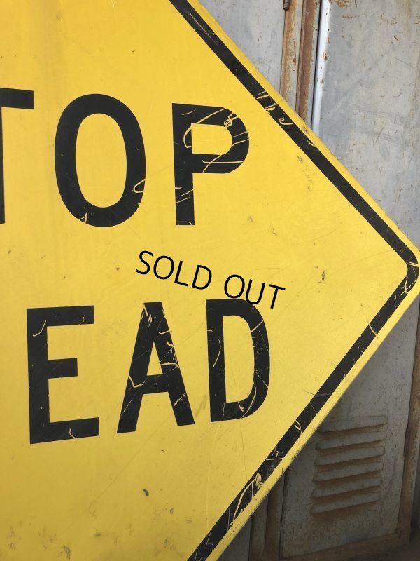 画像4: Vintage Road Sign STOP AHEAD (T652)