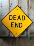 画像1: Vintage Road Sign DEAD END (T620) (1)