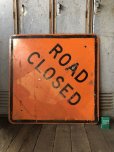 画像6: Vintage Road Sign ROAD CLOSED (T646)