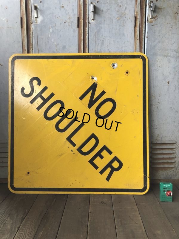 画像6: Vintage Road Sign NO SHOULDER (T643)