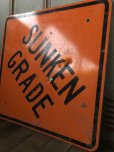 画像6: Vintage Road Sign SUNKEN GRADE (T628)