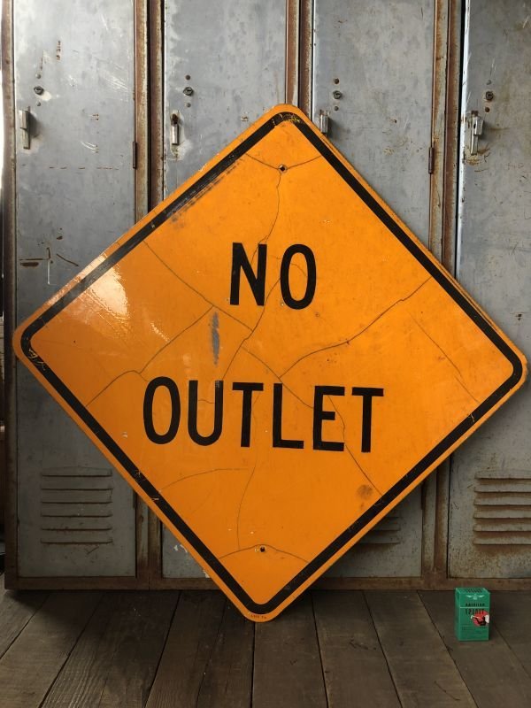 画像1: Vintage Road Sign NO OUTLET (T647)