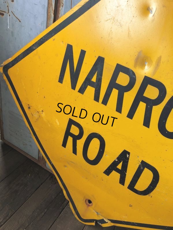 画像3: Vintage Road Sign NARROW ROAD (T648)