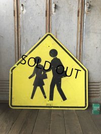 Vintage Road Sign CROSS WALK (T638)