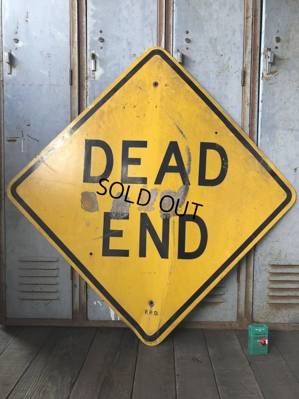 画像1: Vintage Road Sign DEAD END (T641)