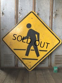 Vintage Road Sign CROSS WALK (T635)
