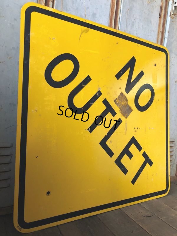 画像5: Vintage Road Sign NO OUTLET (T621)