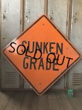 Vintage Road Sign SUNKEN GRADE (T628)