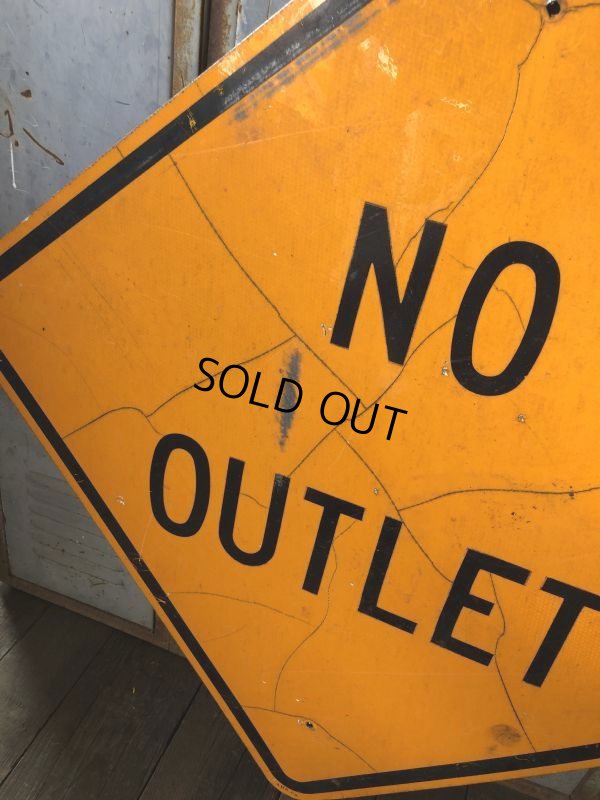 画像3: Vintage Road Sign NO OUTLET (T647)