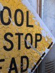 画像4: Vintage Road Sign SCHOOL BUS STOP AHEAD (T626)