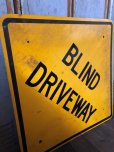 画像4: Vintage Road Sign BLIND DRIVEWAY (T627)