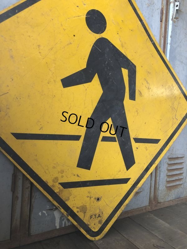 画像4: Vintage Road Sign CROSS WALK (T635)